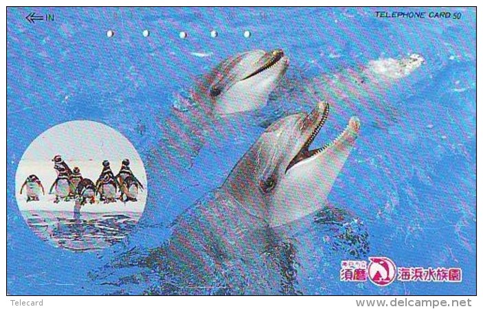 Télécarte Japon * DAUPHIN * DOLPHIN (863) Japan () Phonecard * DELPHIN * GOLFINO * DOLFIJN * - Delfini