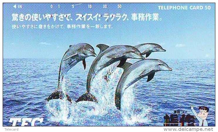 Télécarte Japon * DAUPHIN * DOLPHIN (864) Japan () Phonecard * DELPHIN * GOLFINO * DOLFIJN * - Dolphins