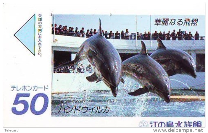 Télécarte Japon * DAUPHIN * DOLPHIN (870) Japan () Phonecard * DELPHIN * GOLFINO * DOLFIJN * - Dolphins