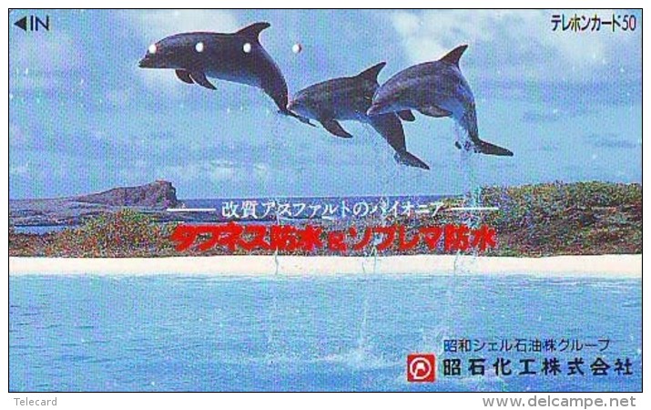 Télécarte Japon * DAUPHIN * DOLPHIN (872a) Japan () Phonecard * DELPHIN * GOLFINO * DOLFIJN * - Dolphins