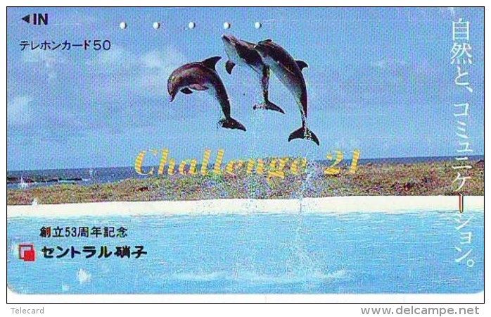 Télécarte Japon * DAUPHIN * DOLPHIN (872b) Japan () Phonecard * DELPHIN * GOLFINO * DOLFIJN * - Dolfijnen