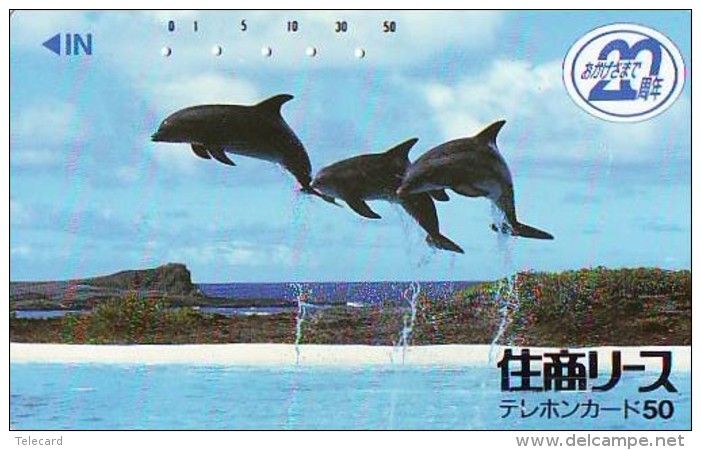 Télécarte Japon * DAUPHIN * DOLPHIN (872c) Japan () Phonecard * DELPHIN * GOLFINO * DOLFIJN * - Delfines