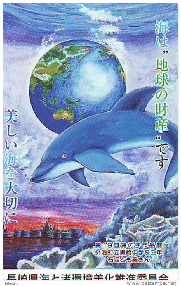 Télécarte Japon * DAUPHIN * DOLPHIN (873) Japan () Phonecard * DELPHIN * GOLFINO * DOLFIJN * - Dolfijnen