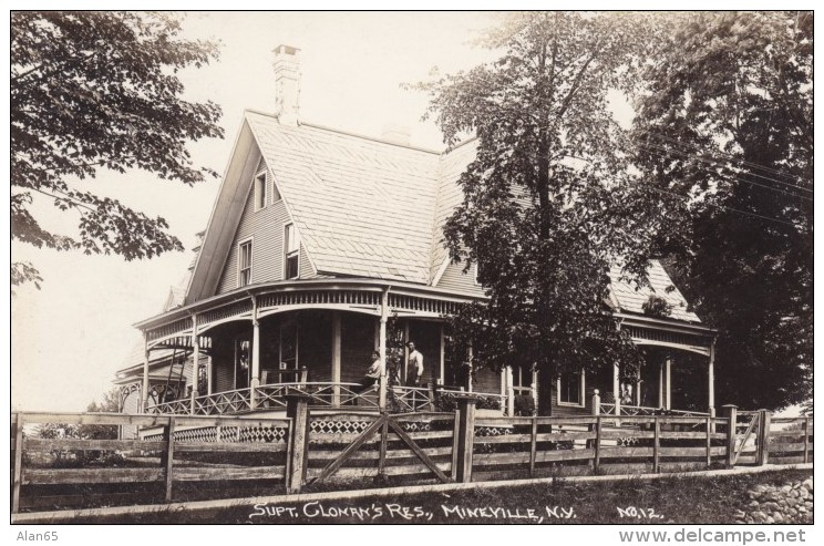 Mineville New York, Superintendant Clonan Residence, Mine Mining, C1910s Vintage Real Photo Postcard - Mijnen