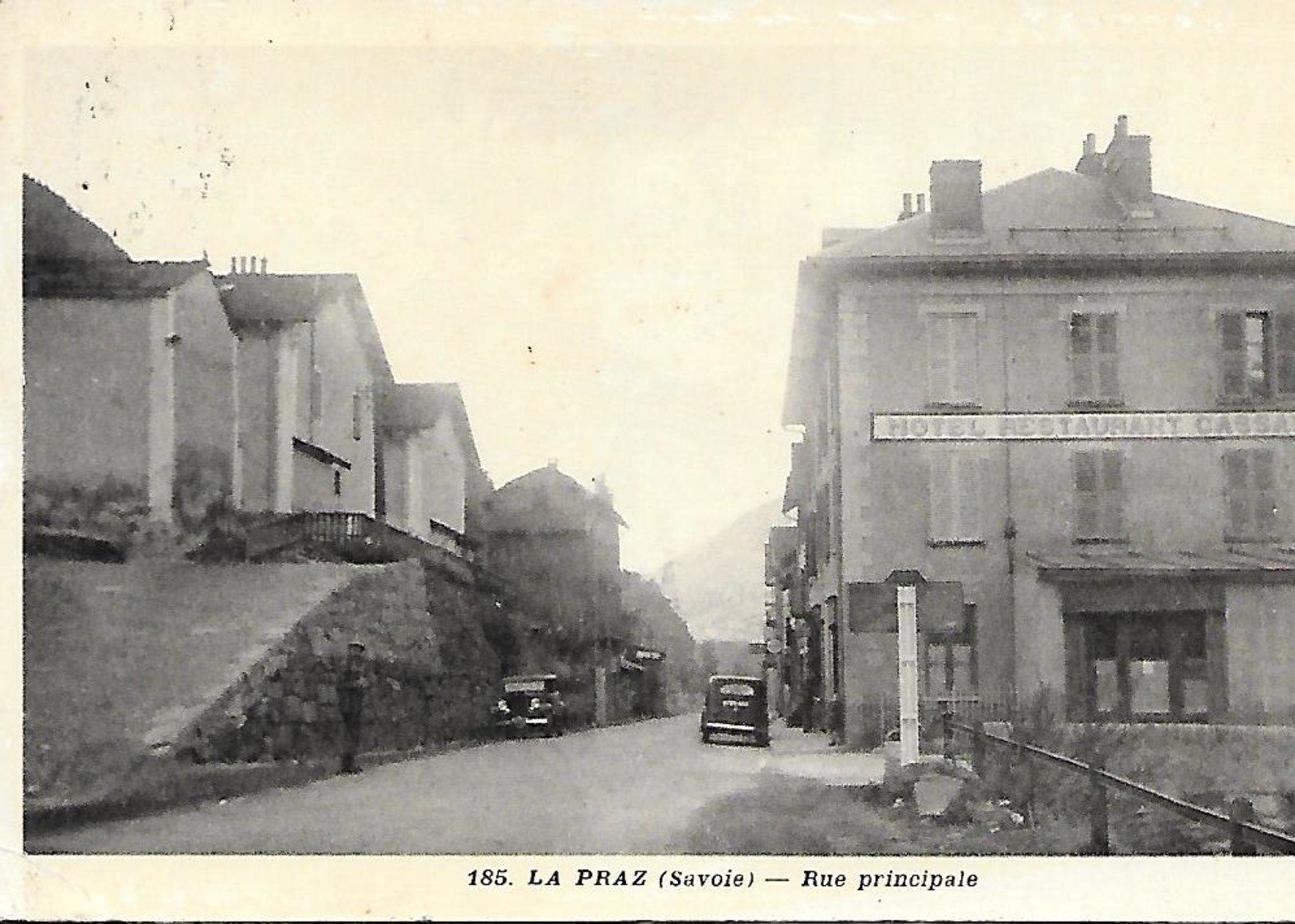 Cpa Savoie La Praz Rue Principale - Autres & Non Classés