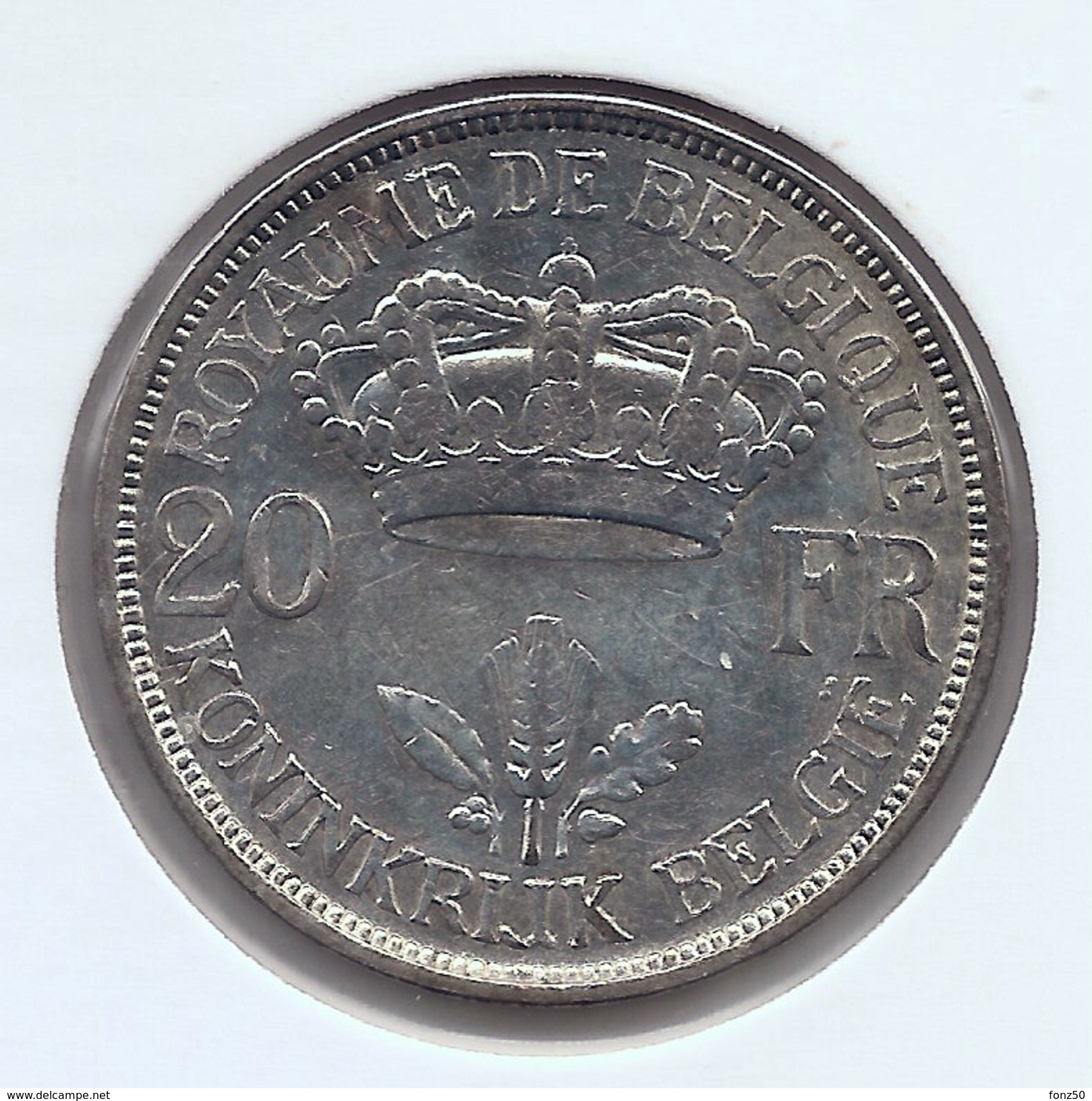 LEOPOLD III * 20 Frank 1934 Frans/vlaams  Pos.B * Prachtig / F D C * Nr 8596 - 20 Francs