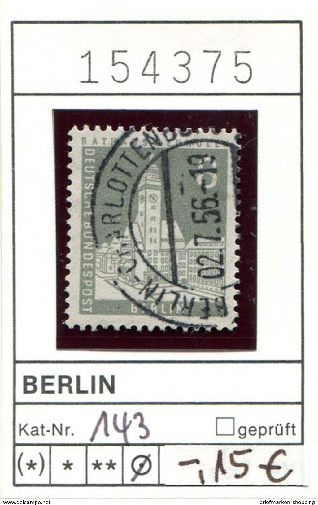 Berlin - Germany - Michel 143  -  Oo Oblit. Used Gebruikt - Gebraucht
