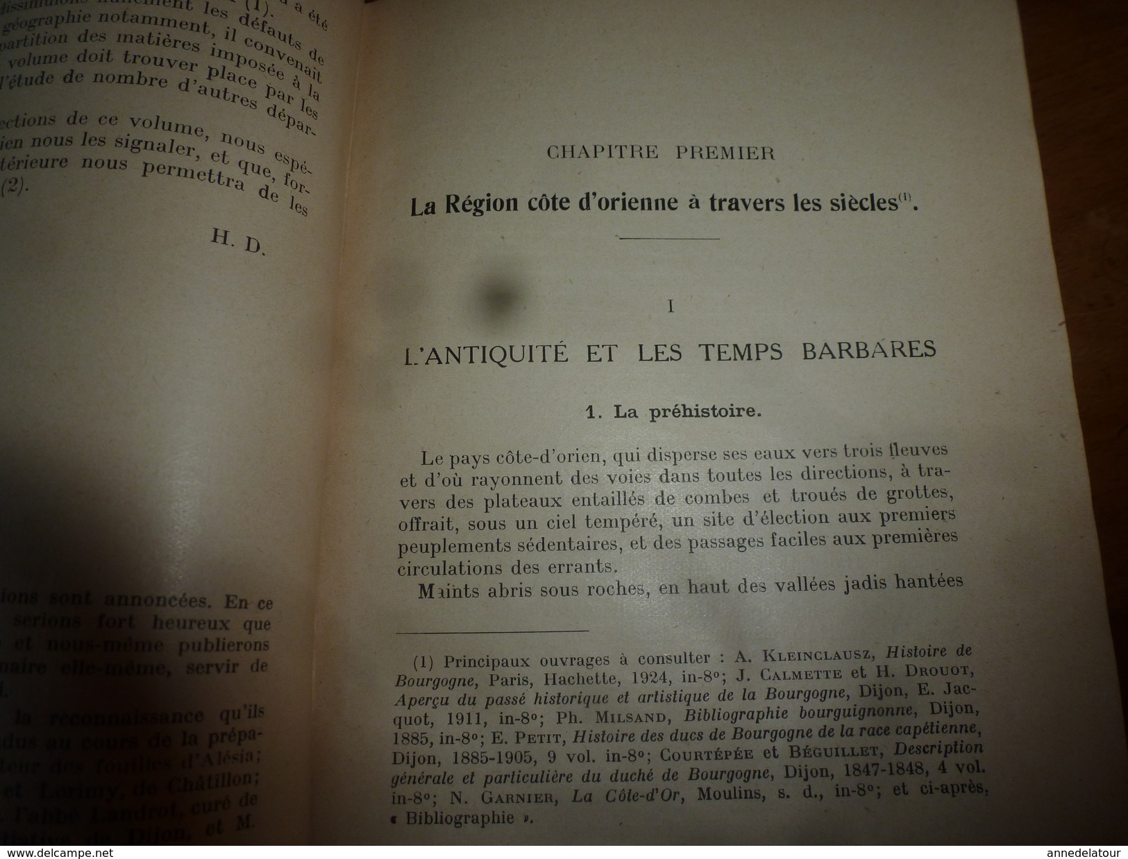 1925 La CÔTE d'OR par Henri Drouot  (Géographie physique et humaine ) en 300 pages