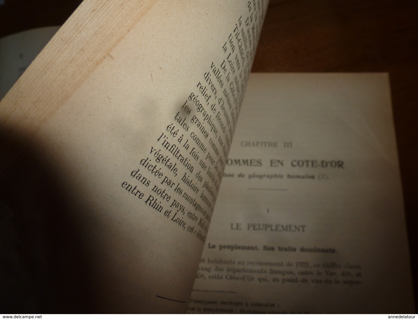 1925 La CÔTE d'OR par Henri Drouot  (Géographie physique et humaine ) en 300 pages