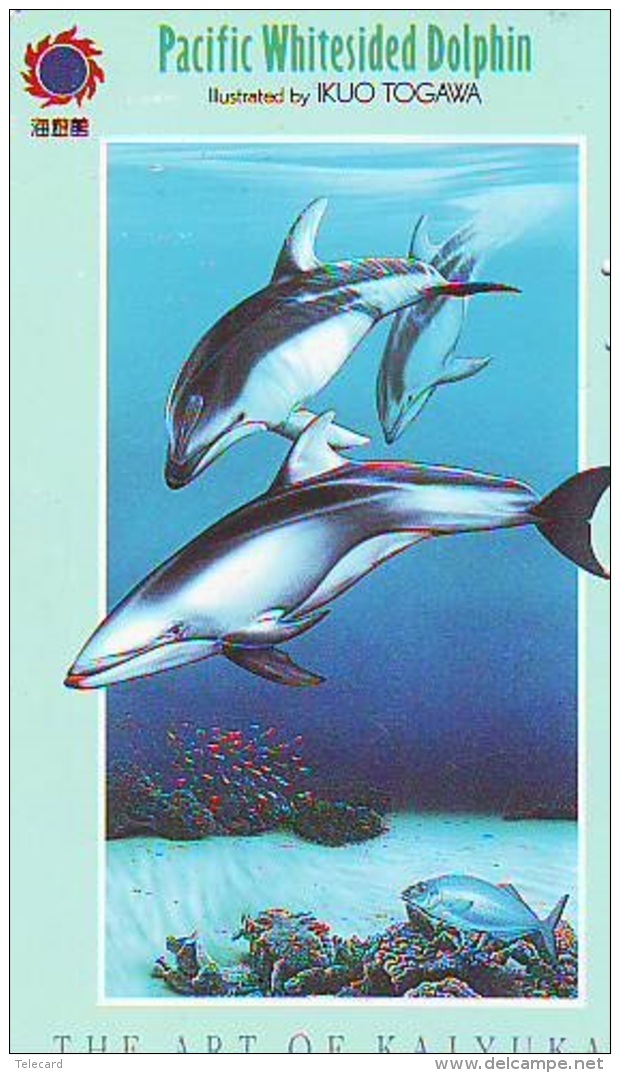 Télécarte Japon * DAUPHIN * DOLPHIN (889) Japan () Phonecard * DELPHIN * GOLFINO * DOLFIJN * - Delfini