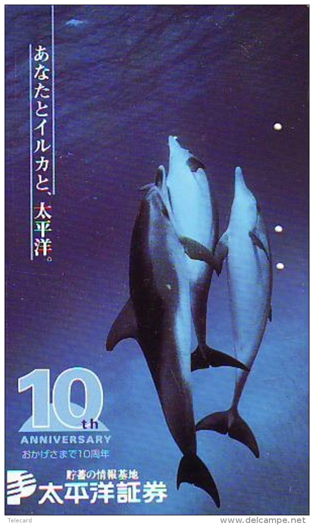 Télécarte Japon * DAUPHIN * DOLPHIN (896) Japan () Phonecard * DELPHIN * GOLFINO * DOLFIJN * - Dolfijnen