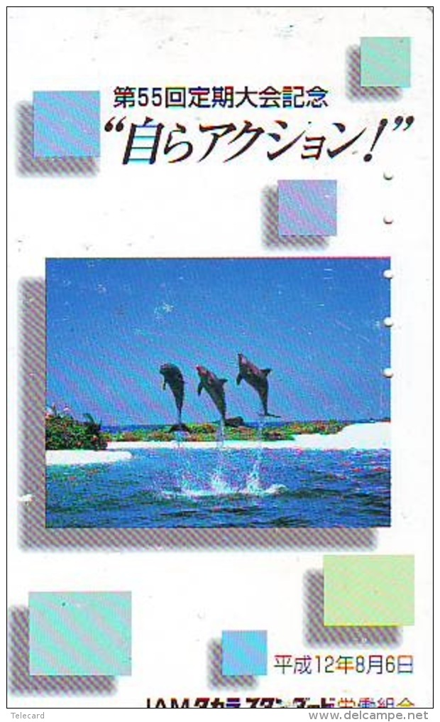 Télécarte Japon * DAUPHIN * DOLPHIN (903) Japan () Phonecard * DELPHIN * GOLFINO * DOLFIJN * - Delfini