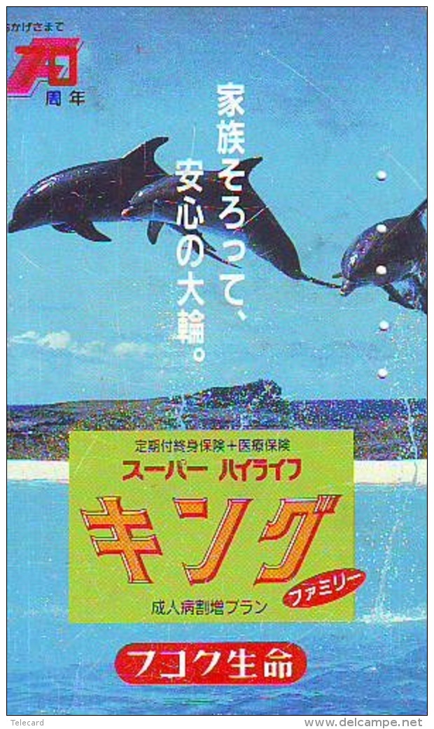 Télécarte Japon * DAUPHIN * DOLPHIN (908) Japan () Phonecard * DELPHIN * GOLFINO * DOLFIJN * - Delfines