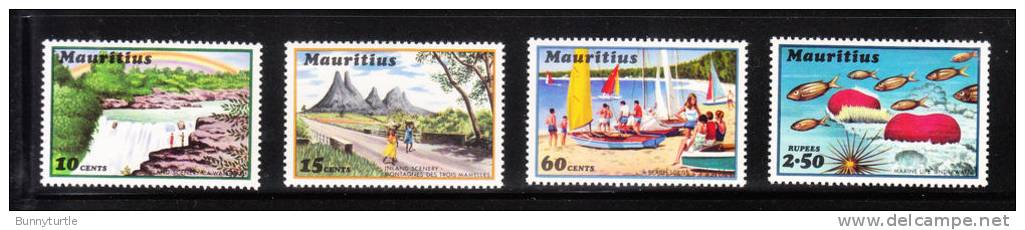 Mauritius 1971 Tourist Publicity Waterfall Mountain Marine Life MNH - Mauritius (1968-...)