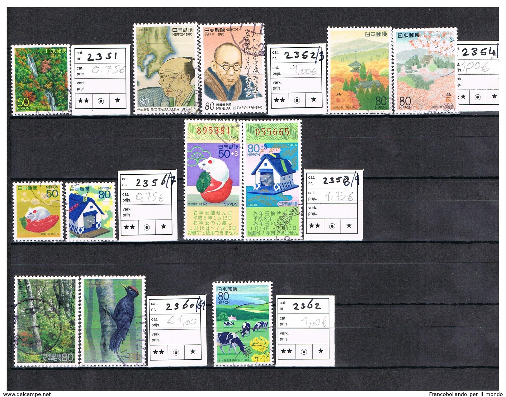 JAPAN NIPPON Year 1995 Complete Set Catalog Value 41,00 &euro; Nice Stamps - Usati