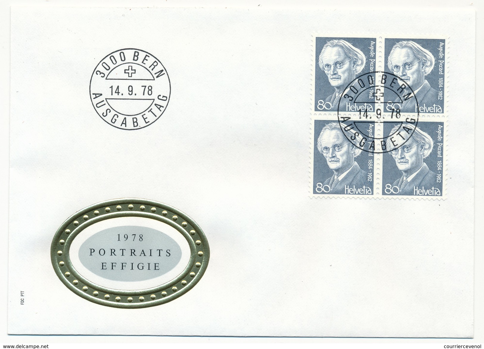 SUISSE - 5 Enveloppes FDC - Portraits Effigie 1978 (Berne) - Dont Portrait De Dunant - FDC