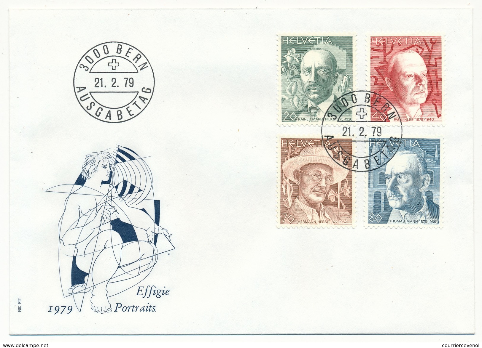 SUISSE - 5 Enveloppes FDC - Portraits Effigie 1979 (Berne) - FDC