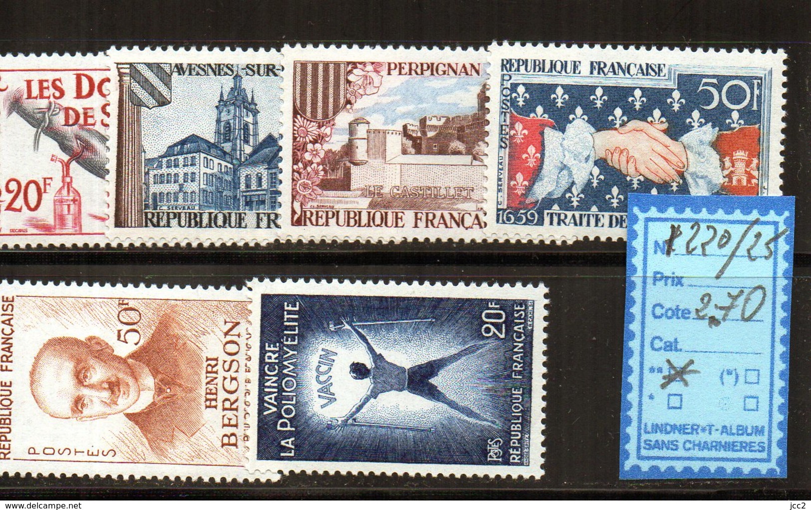 FRANCE LUXE** - 1220/25 - Unused Stamps