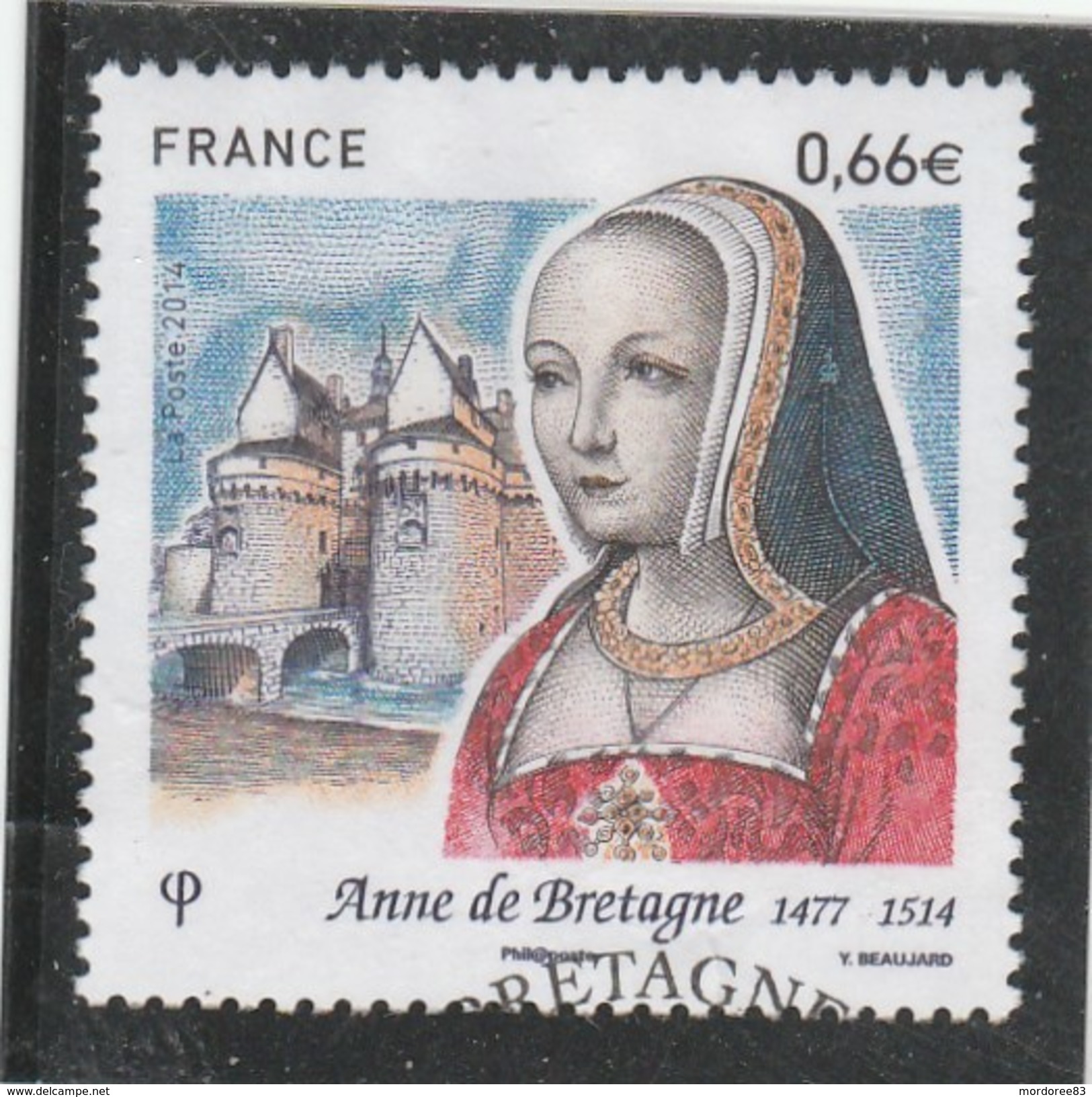 FRANCE 2014 ANNE DE BRETAGNE OBLITERE YT 4834  -                 TDA197 - Used Stamps