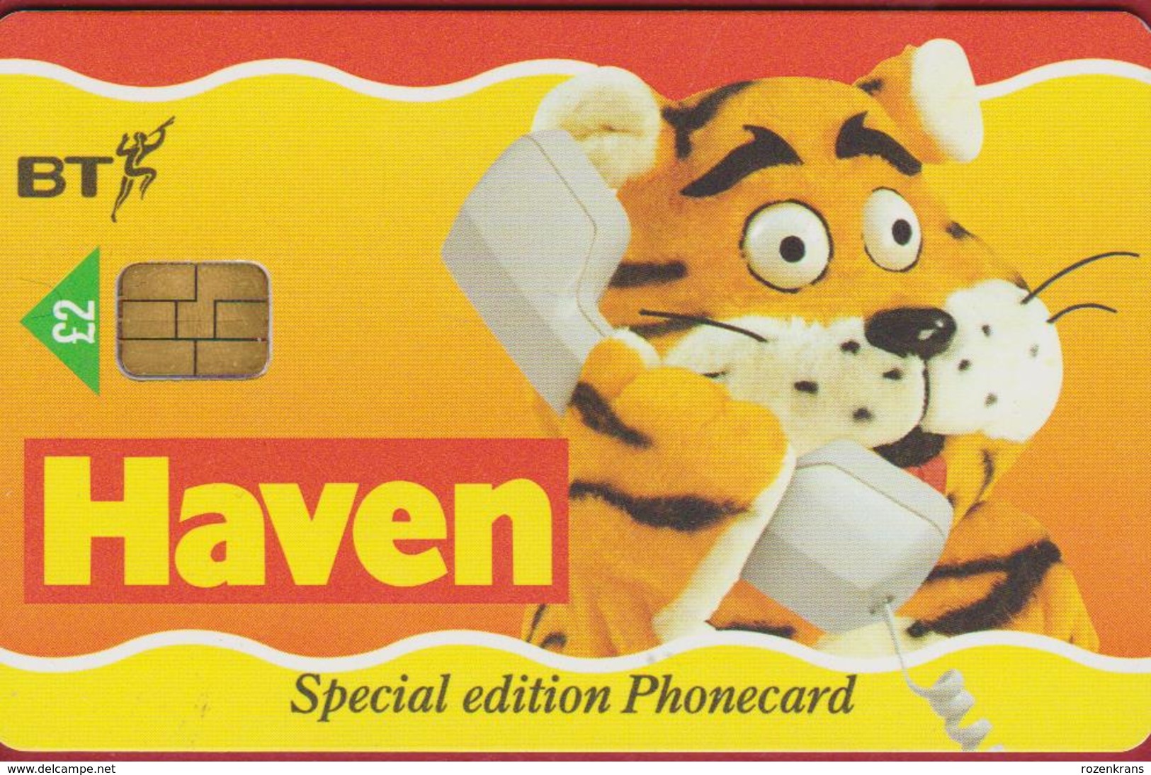 BT Chip Tiger Tigre Tijger Tigre HAVEN Telefoonkaart Telecarte PHONECARD Tarjeta Telecard TELEFONKARTE - Katten
