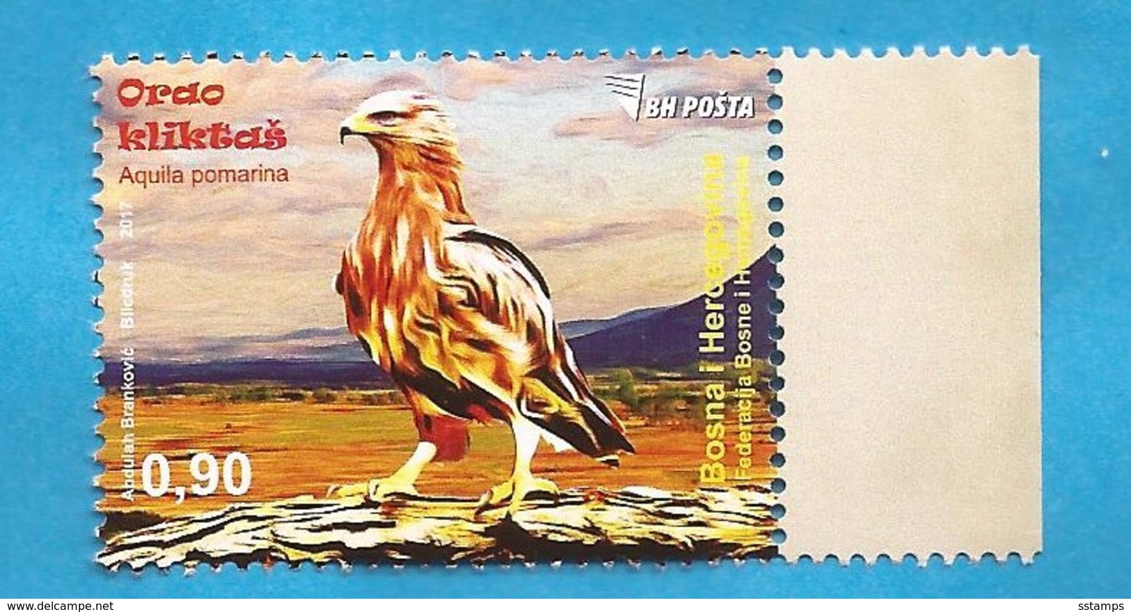 2017 FAUNA BIRDS  BOSNIA HERZEGOWINA FEDERACIA SARAJEVO  WWF MNH - Bosnien-Herzegowina