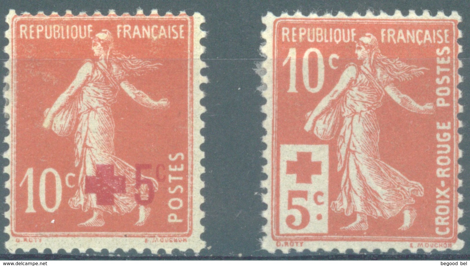 FRANCE - 1914 - MH/* - CROIX ROUGE - Yv 146-147 - Lot 15470 - Ungebraucht