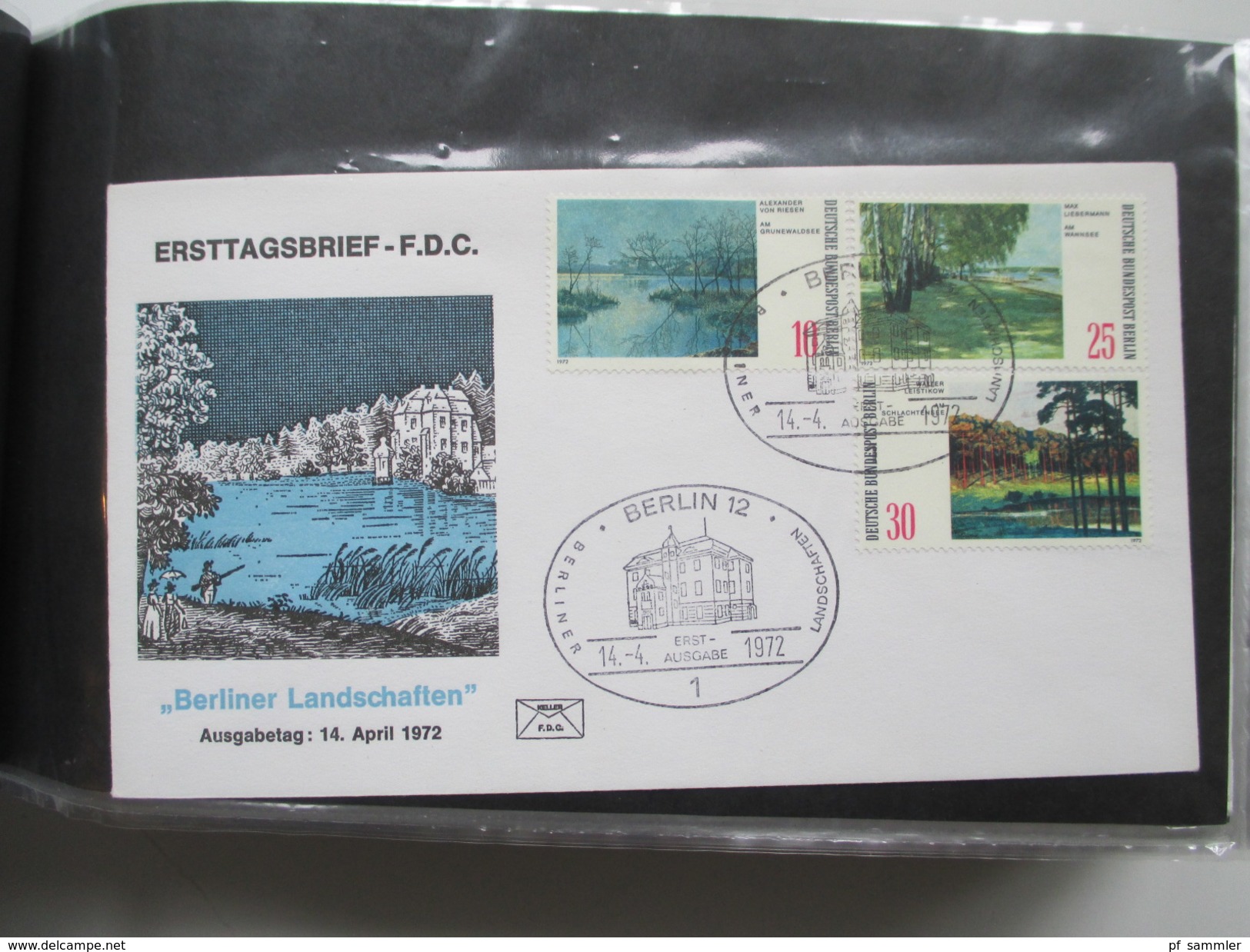 Berlin Belegesammlung 100 Briefe.Bedarf / FDC 1972-1975. Interessante Stücke / Stöberposten! Bund / Berlin Stempel. ATM - Sammlungen (im Alben)