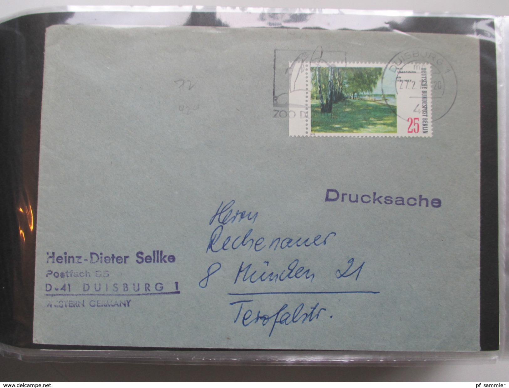 Berlin Belegesammlung 100 Briefe.Bedarf / FDC 1972-1975. Interessante Stücke / Stöberposten! Bund / Berlin Stempel. ATM