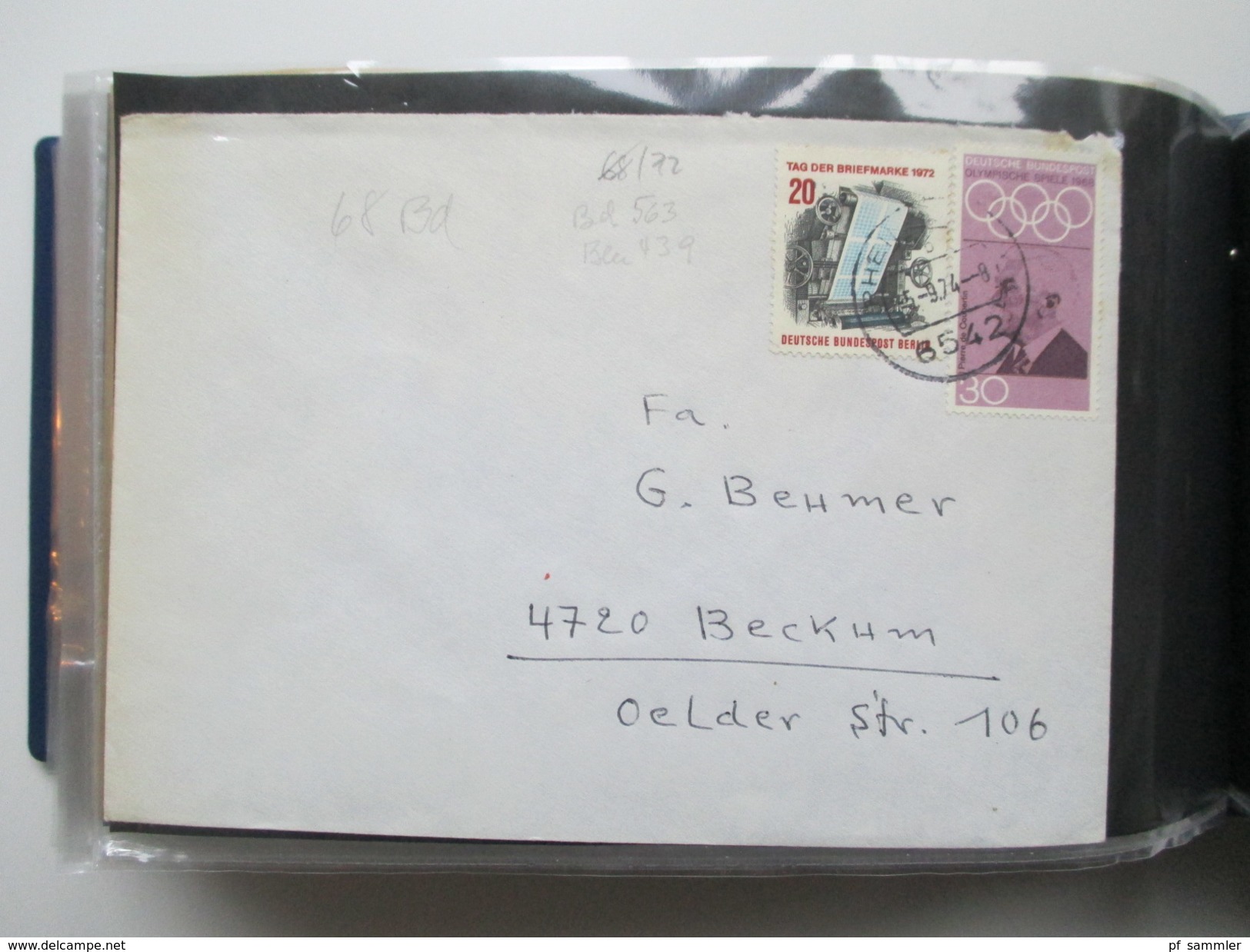 Berlin Belegesammlung 100 Briefe.Bedarf / FDC 1972-1975. Interessante Stücke / Stöberposten! Bund / Berlin Stempel. ATM