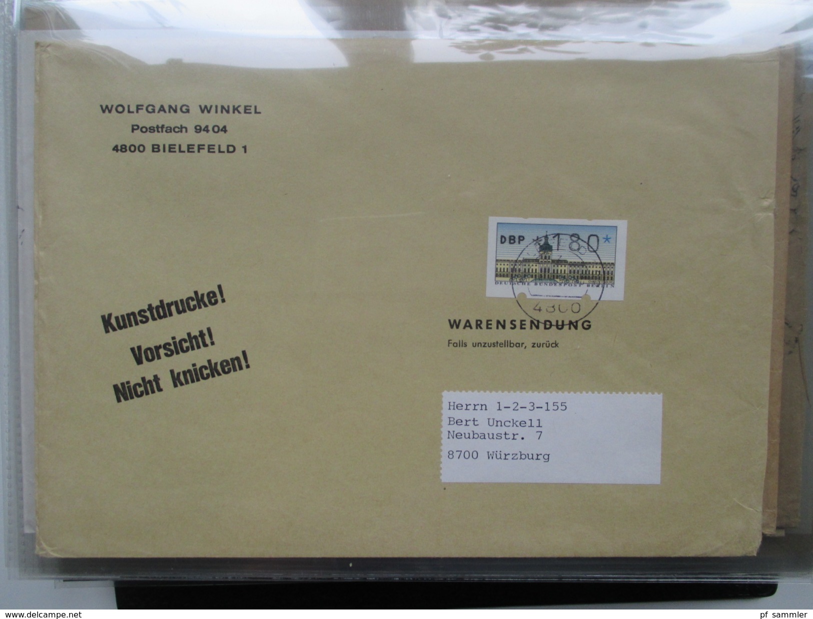 Berlin Belegesammlung Ca. 100 Briefe.Bedarf / FDC 1976-1991. Interessante Stücke / Stöberposten! Bund / Berlin Stempel. - Sammlungen (im Alben)