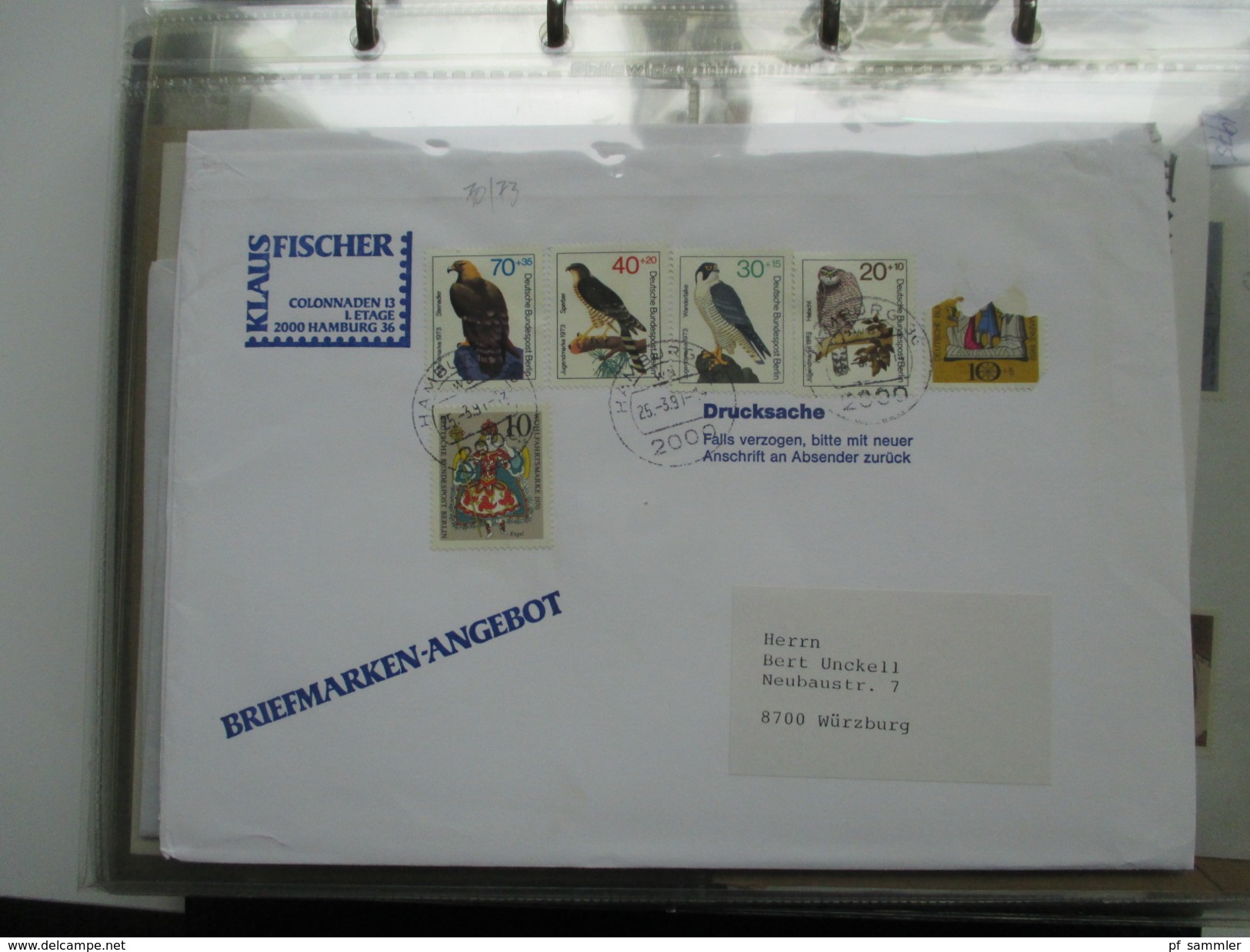 Berlin Belegesammlung ca. 100 Briefe.Bedarf / FDC 1976-1991. Interessante Stücke / Stöberposten! Bund / Berlin Stempel.