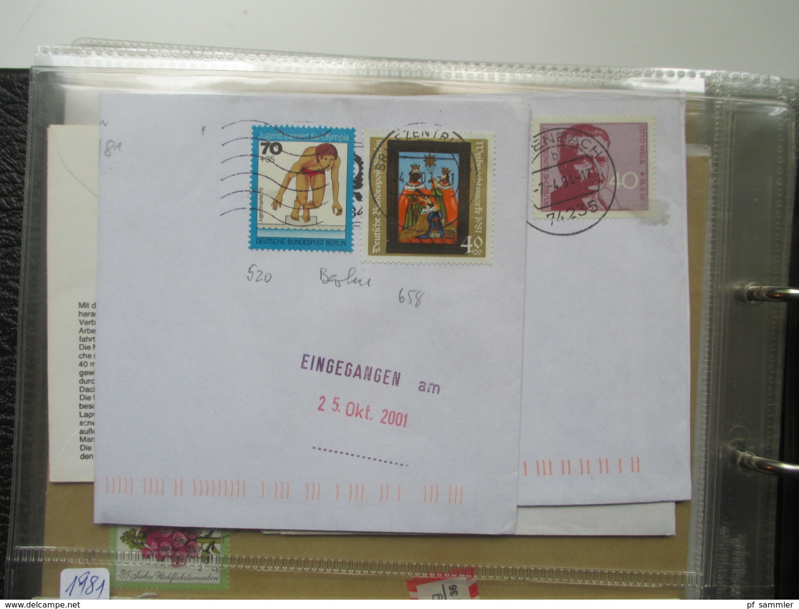 Berlin Belegesammlung ca. 100 Briefe.Bedarf / FDC 1976-1991. Interessante Stücke / Stöberposten! Bund / Berlin Stempel.