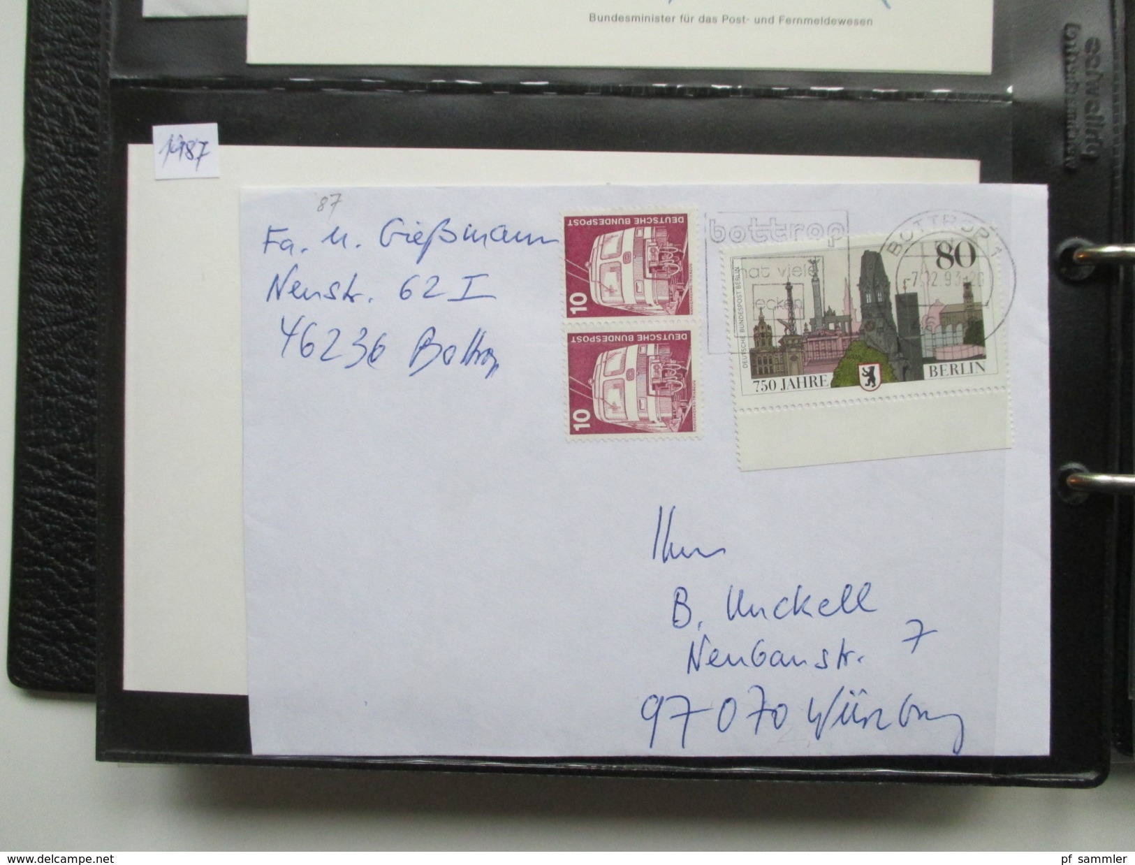 Berlin Belegesammlung ca. 100 Briefe.Bedarf / FDC 1976-1991. Interessante Stücke / Stöberposten! Bund / Berlin Stempel.