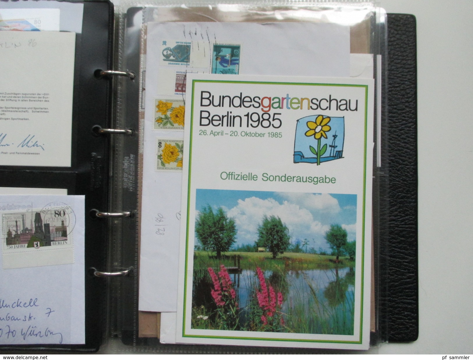 Berlin Belegesammlung ca. 100 Briefe.Bedarf / FDC 1976-1991. Interessante Stücke / Stöberposten! Bund / Berlin Stempel.