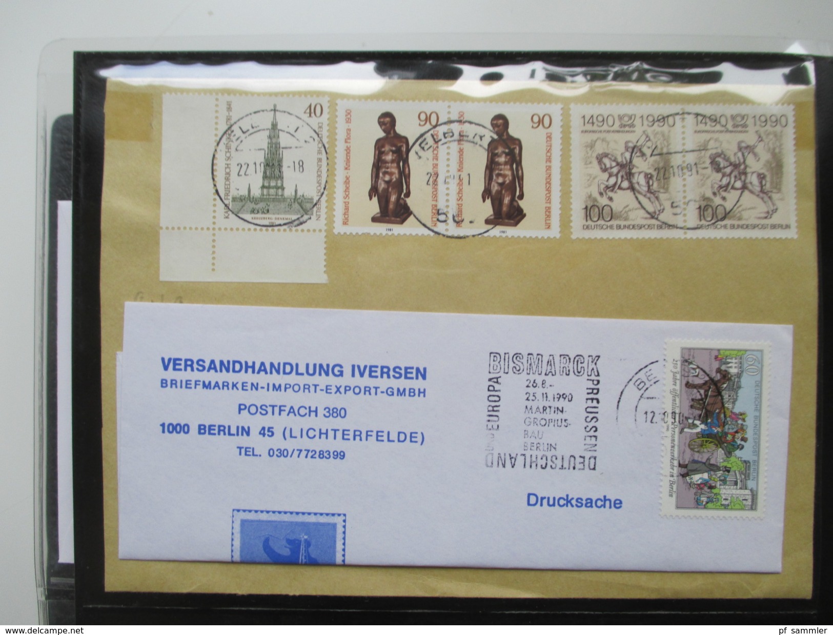 Berlin Belegesammlung ca. 100 Briefe.Bedarf / FDC 1976-1991. Interessante Stücke / Stöberposten! Bund / Berlin Stempel.