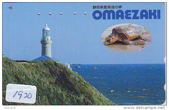 Télécarte Japon * TURTLE  (1920) PHONECARD JAPAN * 290-44305 * TORTUE *  LIGHTHOUSE * LUCHTURM * TK * SCHILDKRÖTE - Schildpadden