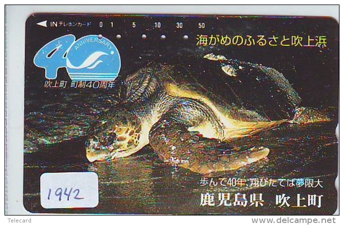 Télécarte Japon * TURTLE *  (1942) PHONECARD JAPAN * * TORTUE *   TELEFONKARTE * SCHILDKRÖTE - Turtles