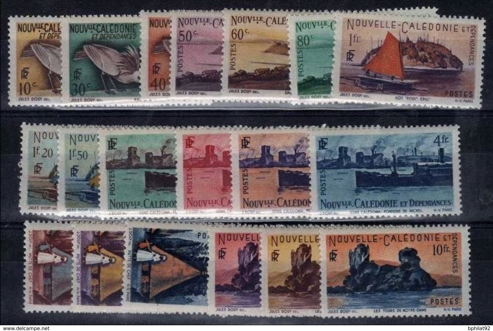 !!! NOUVELLE CALEDONIE SERIE N°259/277 NEUVE * - Unused Stamps