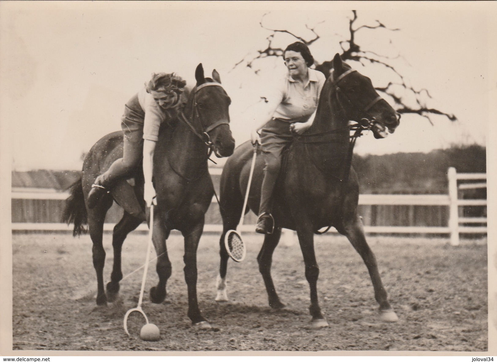 Hippisme Photo New York Times 30/4/1939 Nouveau Jeu : LE POLO CROSSE Amazones Anglaises Londres - Equitation
