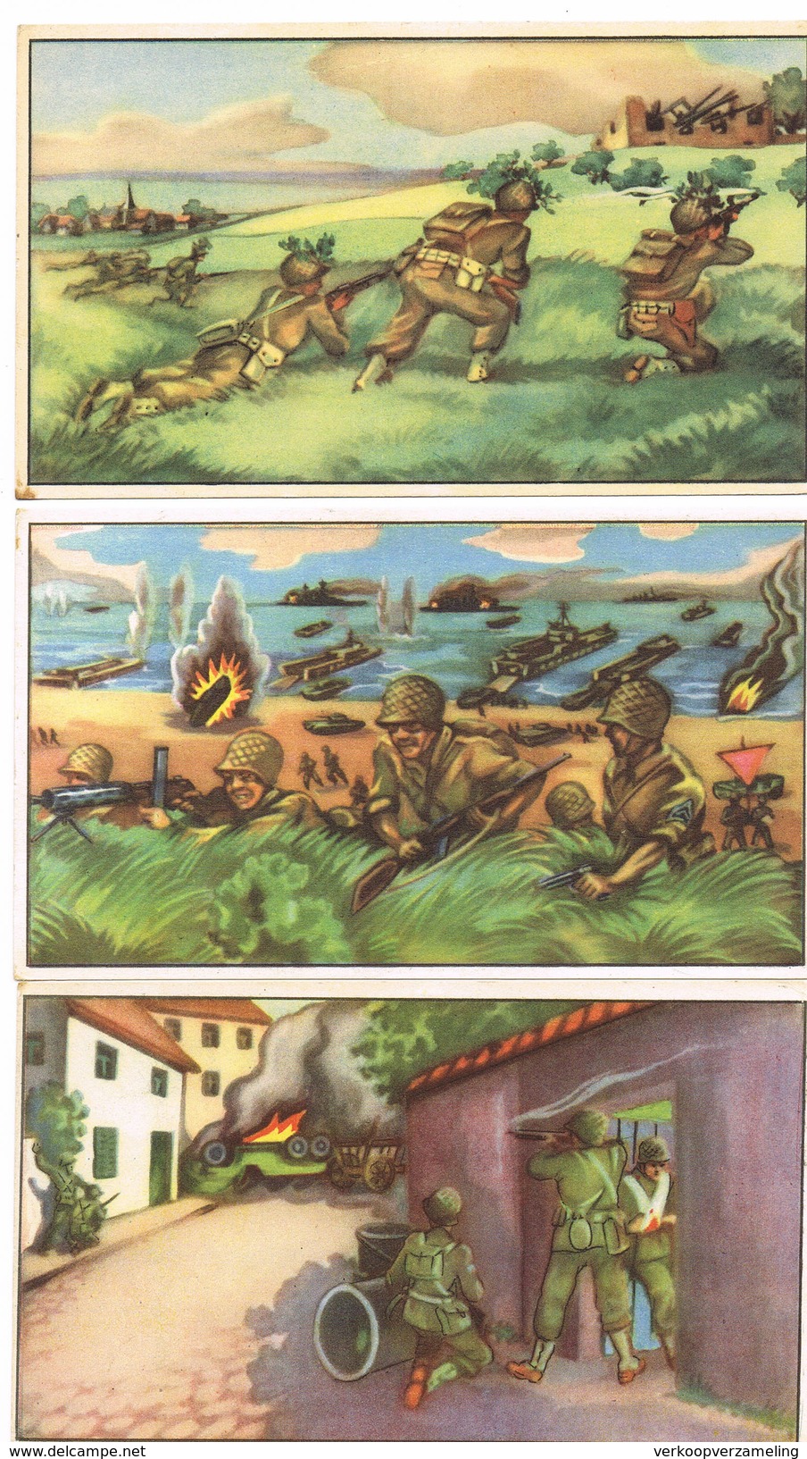 C Oorlog 40/45 Guerre 40/45 5 Prentjes Uitgegeven Door Trefin - Guerre 1939-45