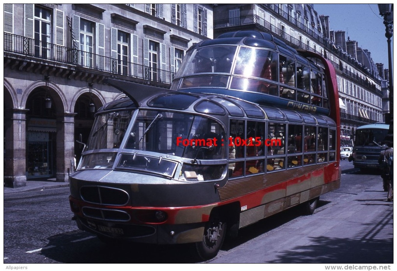 Reproduction D´une Photographie Du Bus Cityrama En Visite à Paris - Autres & Non Classés