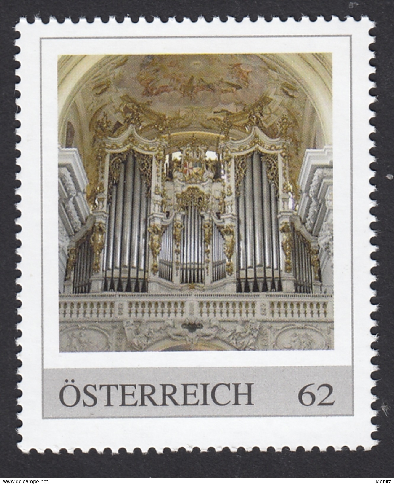 ÖSTERREICH 2013 ** Bruckner Orgel Im Stift St. Florian Bei Linz, Größte Orgel - PM Personalized Stamps MNH - Musik