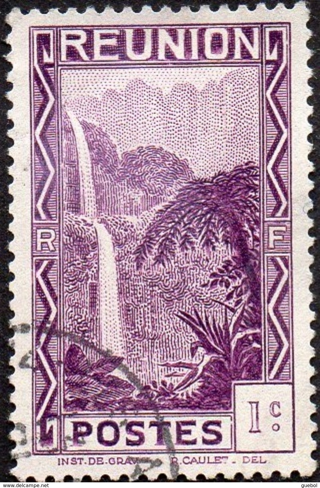 Réunion Obl. N° 125 - Vue -> Bras Des Demoiselles Le 1 Ct Violet - Oblitérés