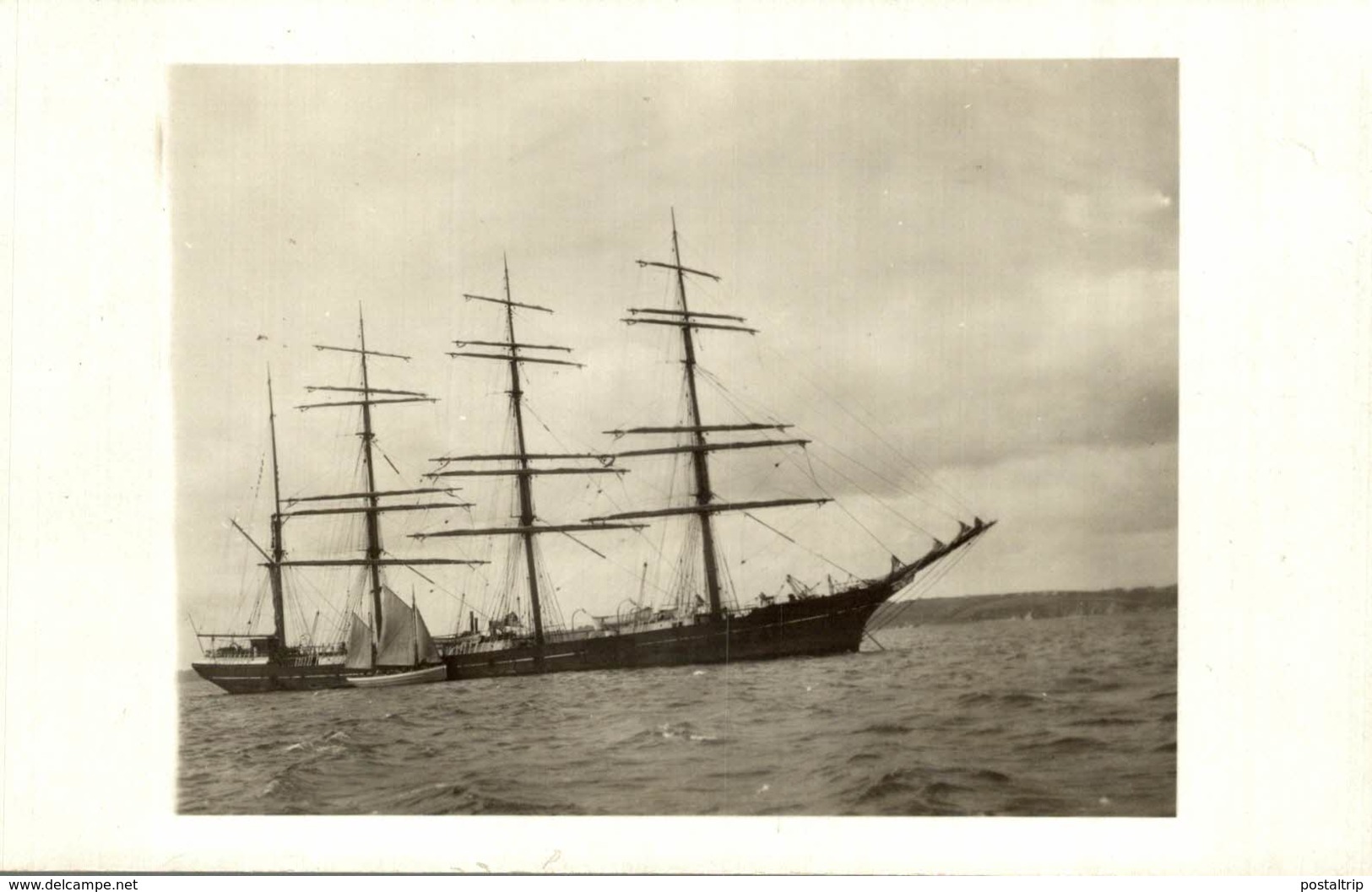 REAL PHOTO POSTCARD PONAPE     BARCO BOAT Voilier - Velero Sailboat - Veleros