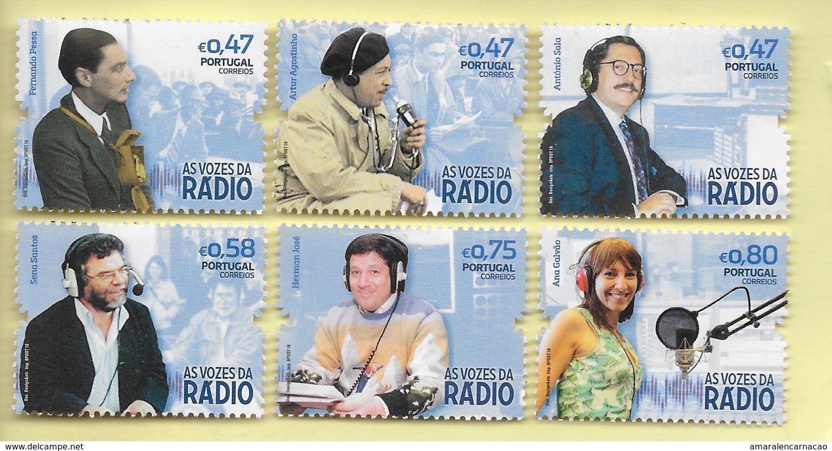 TIMBRES - STAMPS - PORTUGAL - 2016 - LES VOIX DE LA RADIO - SÉRIE TIMBRES NEUFS - MNH - Unused Stamps