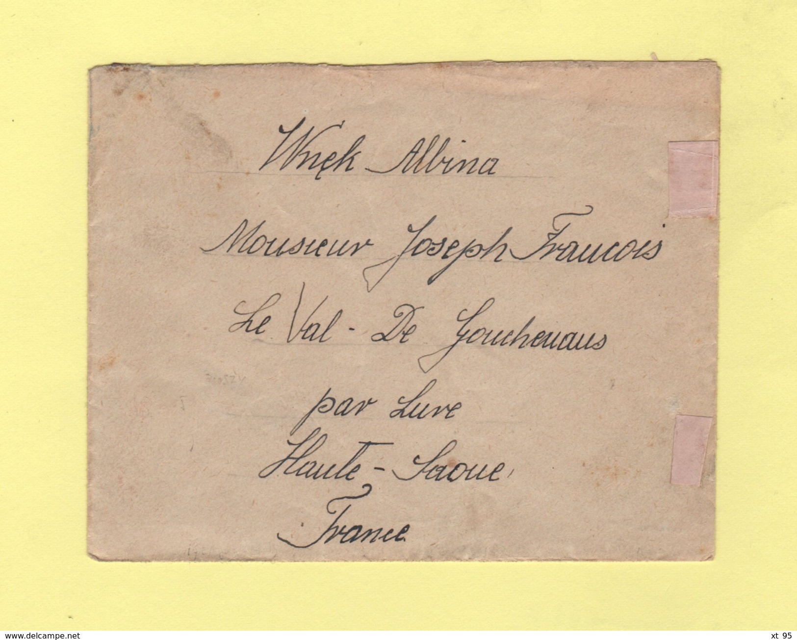 Wisnicz Nowy - Destination Lure Haute Saone - 5-5-1939 - Briefe U. Dokumente
