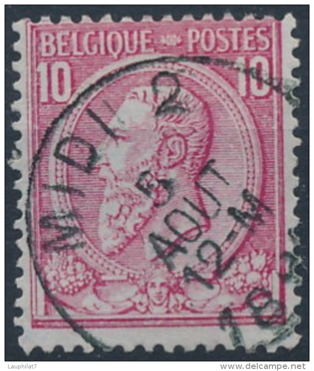 N° 46, TB Obl Centrale 'Midi 2', Nipa +7.5? - 1884-1891 Léopold II