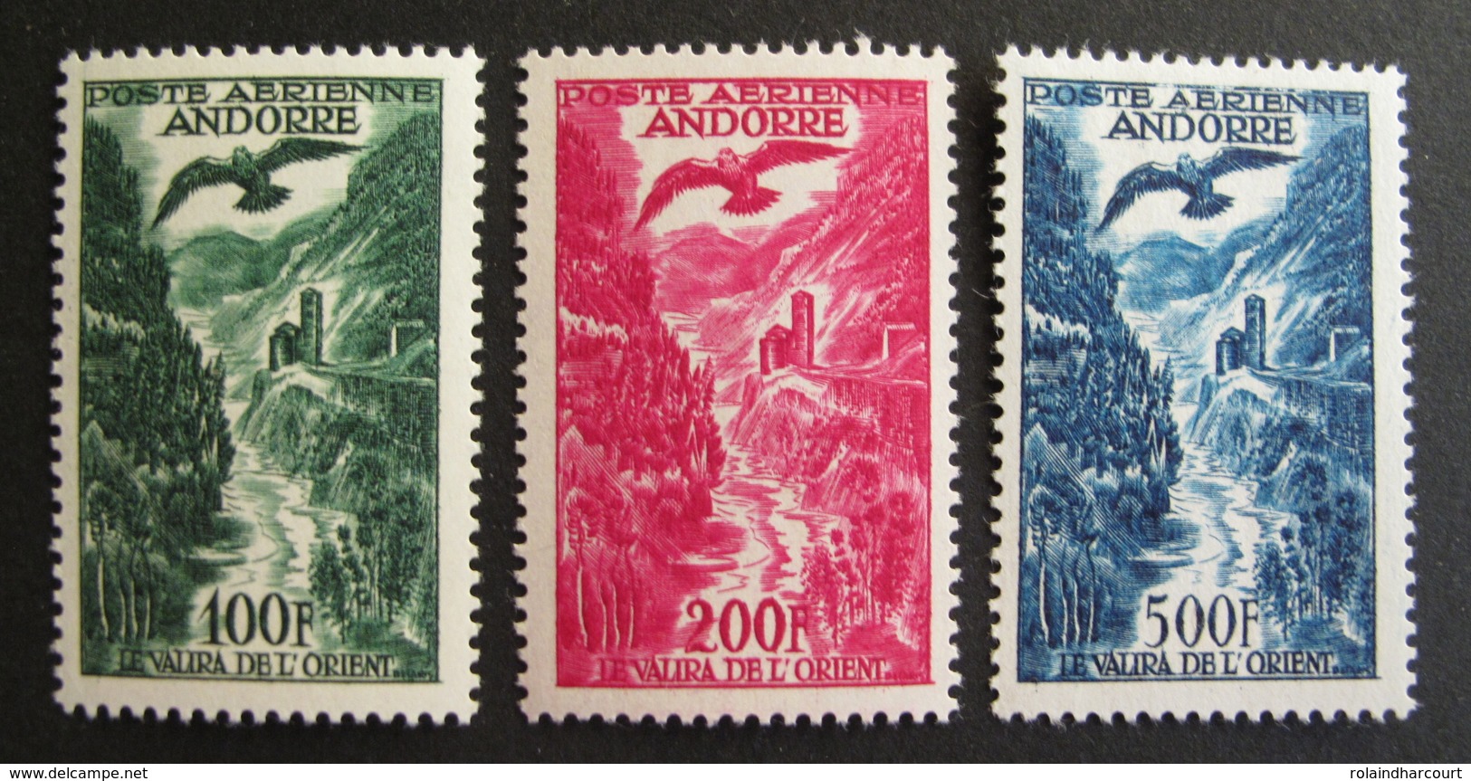 LOT R1703/140 - ANDORRE FRANCAIS - 1955 - POSTE AERIENNE - N°2 à 4 - NEUFS * - Cote : 109,00 &euro; - Unused Stamps