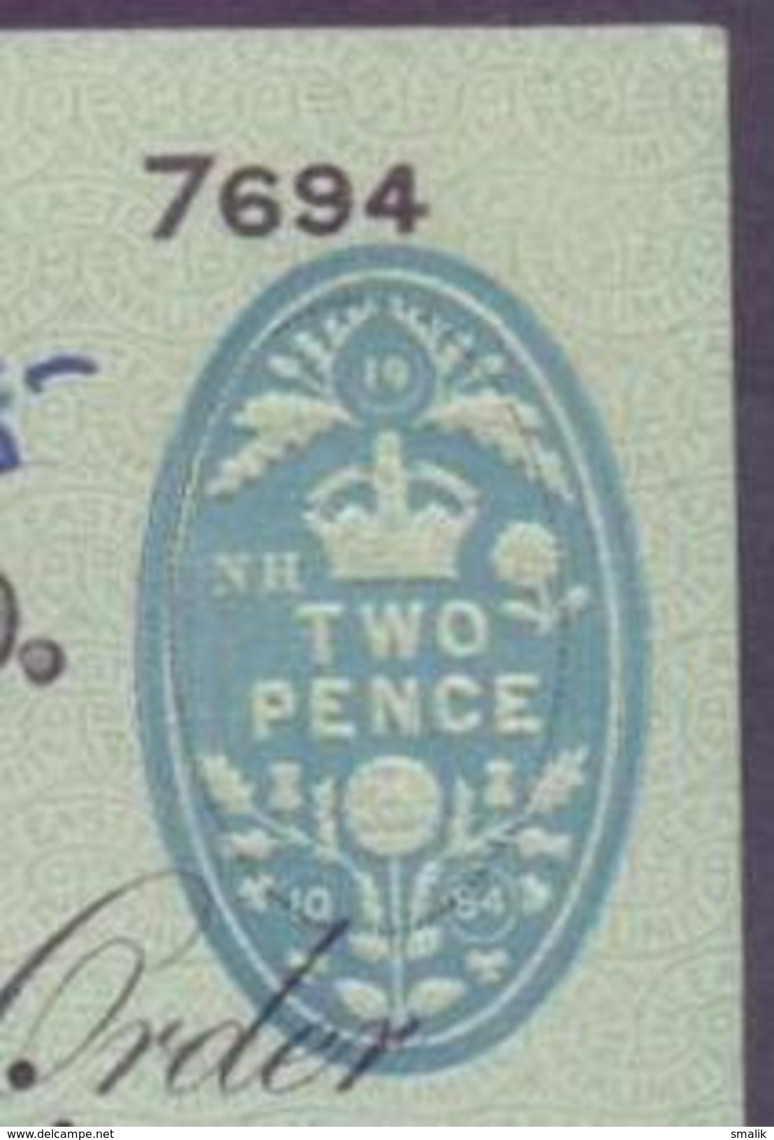 Great Britain UK GB - The Eastern Bank Limited, Old Cheque, Embossed 2 PENCE Stamp (19 NH 1054) Used 14.5.1955 - Andere & Zonder Classificatie