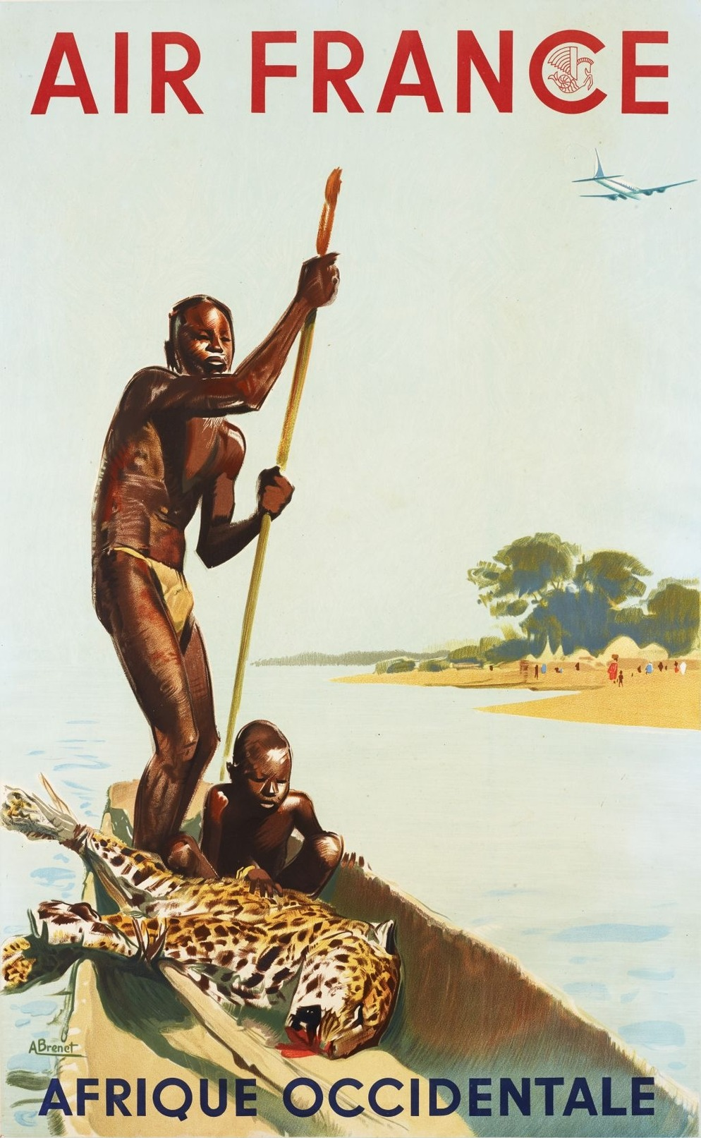 Air France Afrique Occidentale - Postcard - Poster Reproduction - Publicité